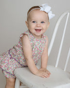 Girls Floral Short Set – Peplum Top with Lilac Trim - Blissfully Lavender BoutiqueCuclie