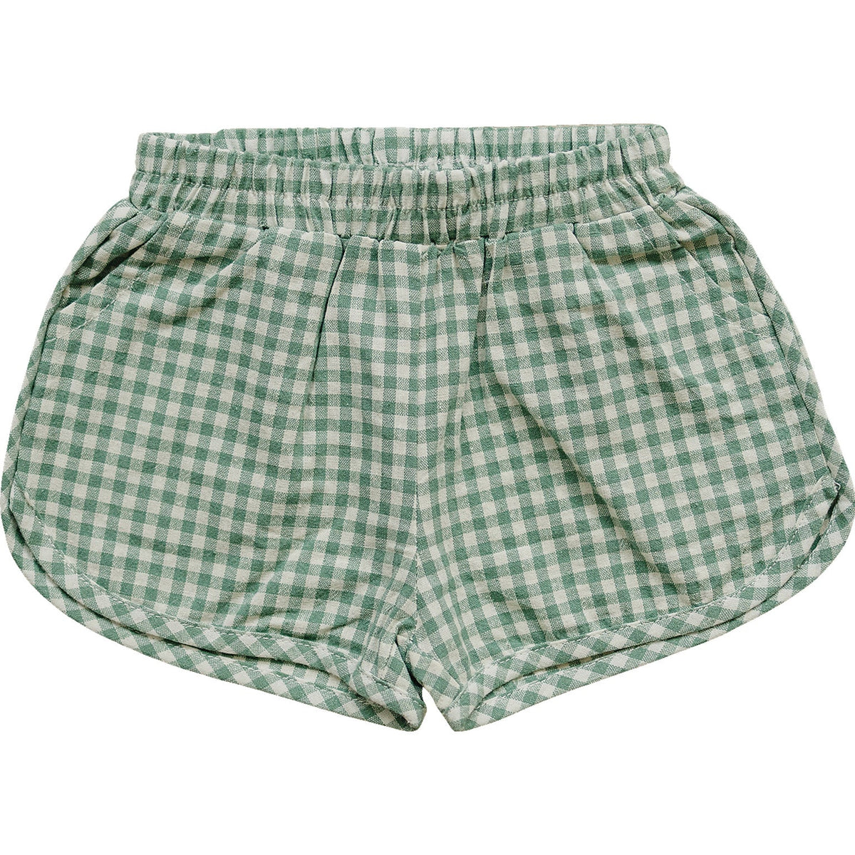 Girls Green Gingham Shorts - Blissfully Lavender BoutiqueMebie Baby