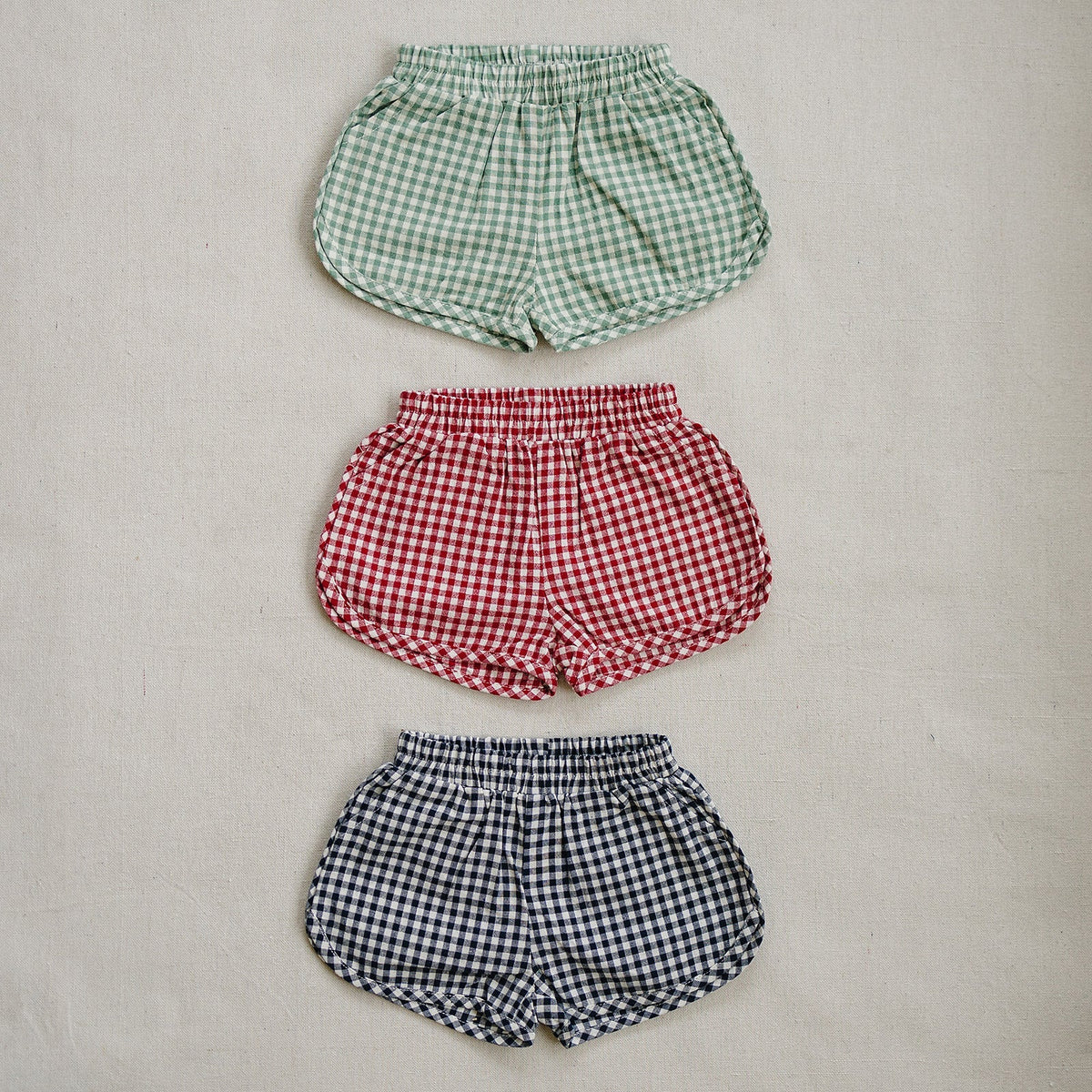 Girls Green Gingham Shorts - Blissfully Lavender BoutiqueMebie Baby