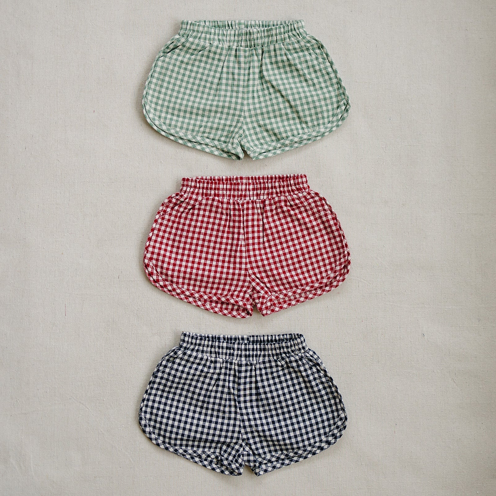 Girls Green Gingham Shorts - Blissfully Lavender BoutiqueMebie Baby