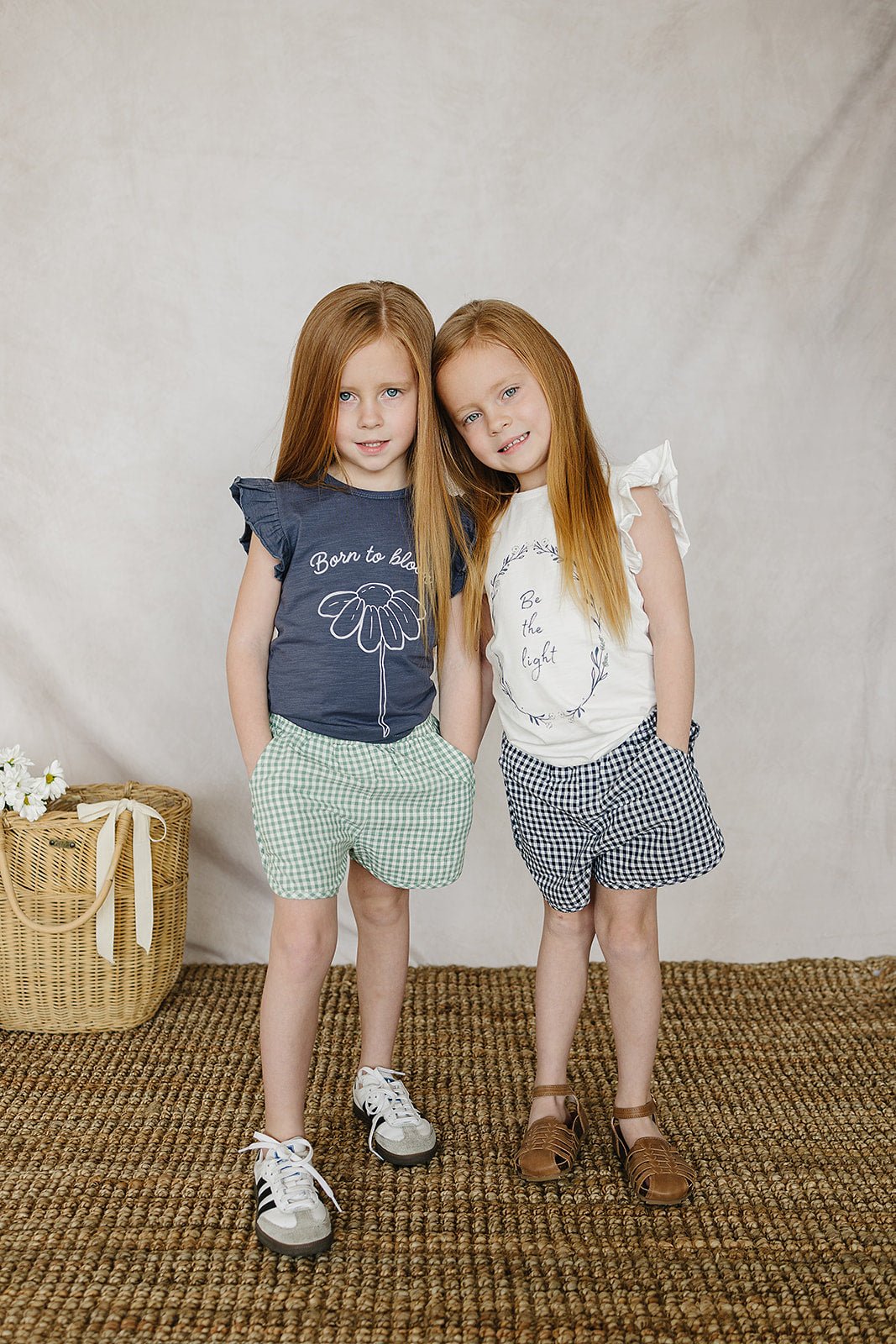 Girls Green Gingham Shorts - Blissfully Lavender BoutiqueMebie Baby