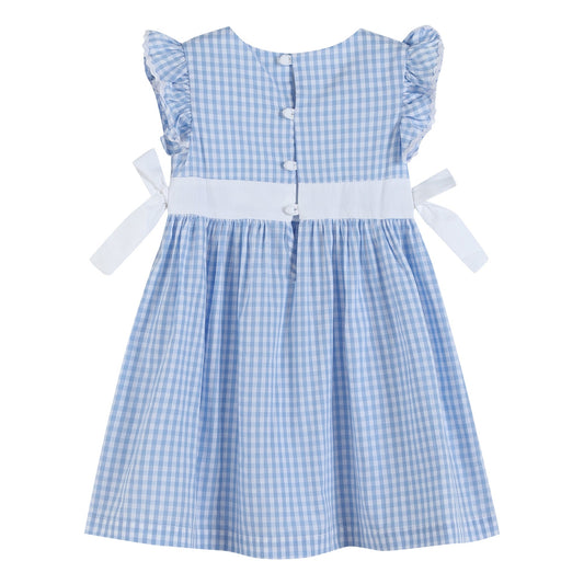 Girls’ Light Blue Gingham A - Line Dress - Blissfully Lavender BoutiqueLil Cactus