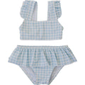 Girls Light Blue Gingham Ruffle Bikini Set - Blissfully Lavender BoutiqueMebie Baby