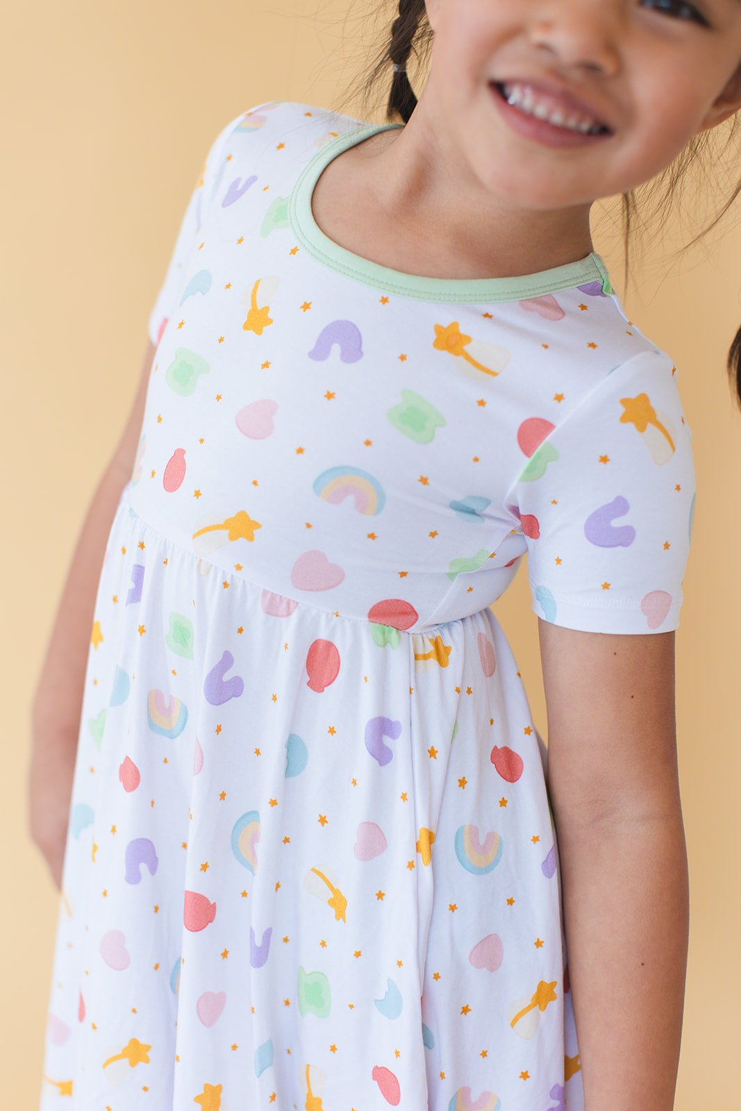 Girls Lucky Dress - Blissfully Lavender BoutiqueBlush Lotus