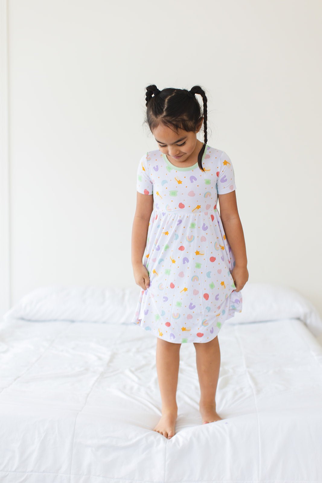 Girls Lucky Dress - Blissfully Lavender BoutiqueBlush Lotus