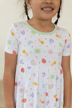 Girls Lucky Dress - Blissfully Lavender BoutiqueBlush Lotus