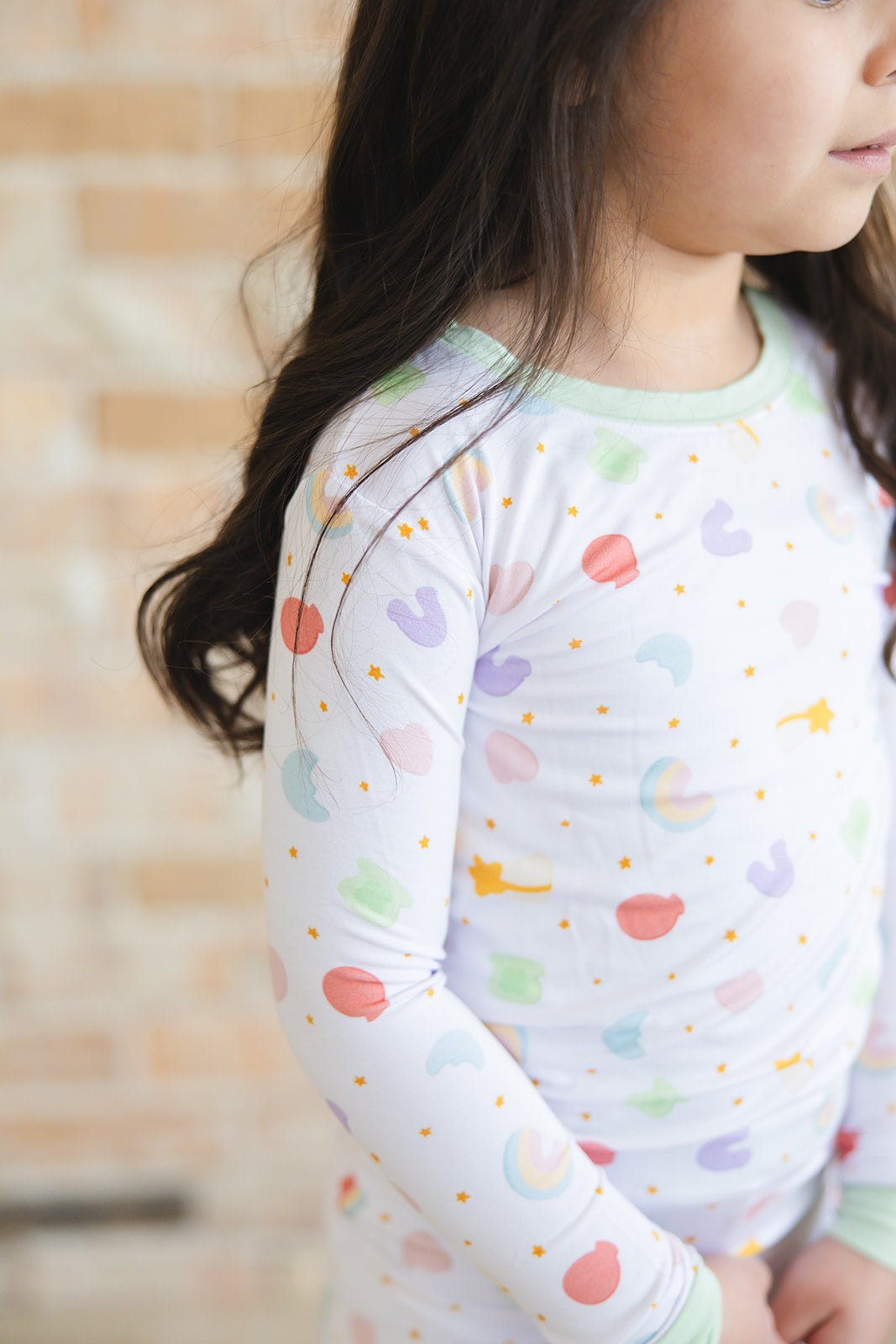 Girls Lucky Two Piece Pajama Set - Blissfully Lavender BoutiqueBlush Lotus