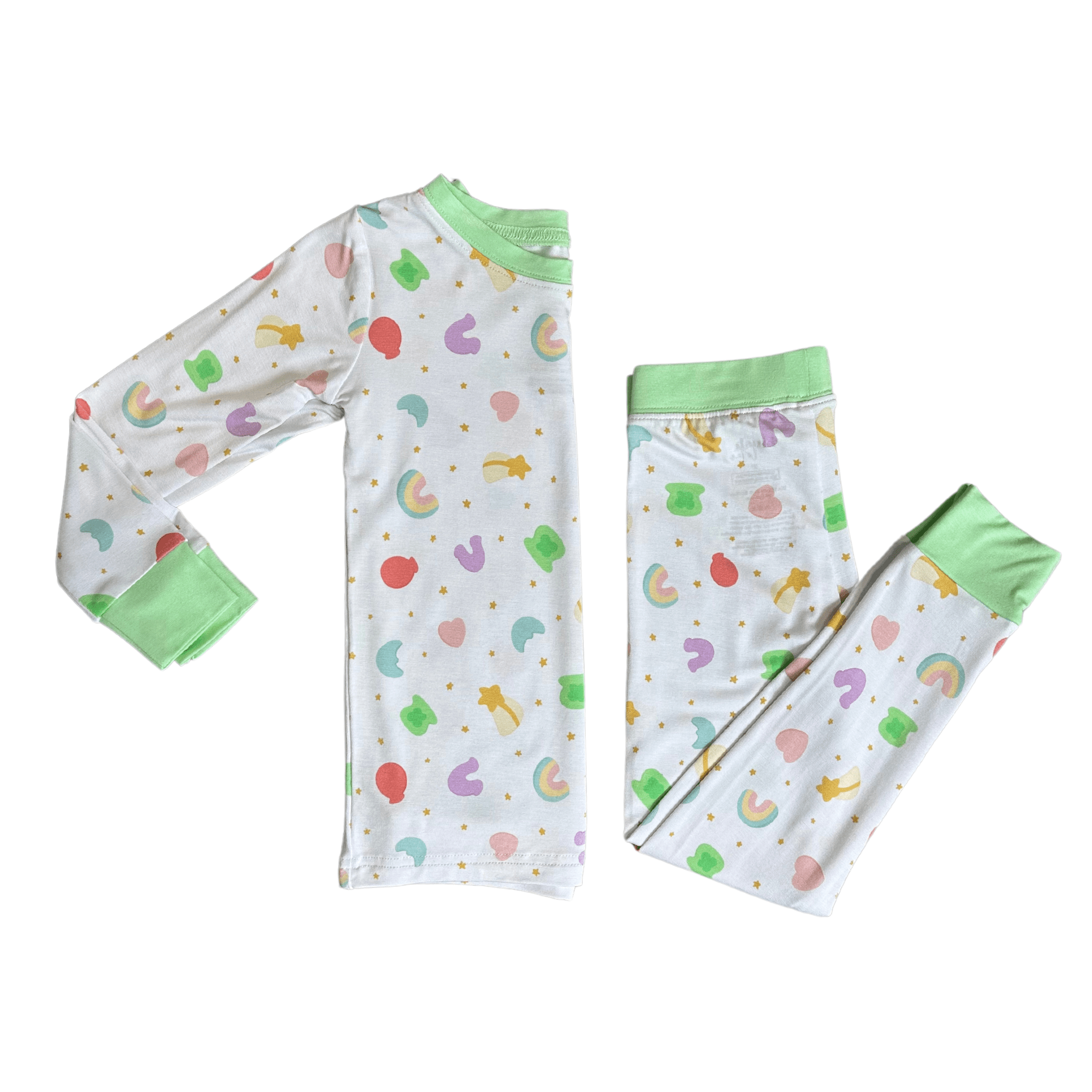 Girls Lucky Two Piece Pajama Set - Blissfully Lavender BoutiqueBlush Lotus