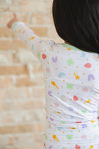 Girls Lucky Two Piece Pajama Set - Blissfully Lavender BoutiqueBlush Lotus