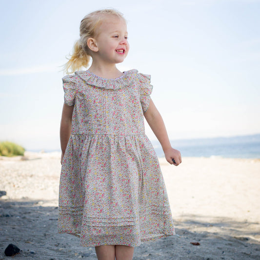Girls Meadow Floral Ana Dress - Blissfully Lavender BoutiqueBeet World