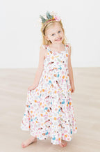Girls Mermaid Magic Ruffle Maxi Dress - Blissfully Lavender BoutiqueMila & Rose ®