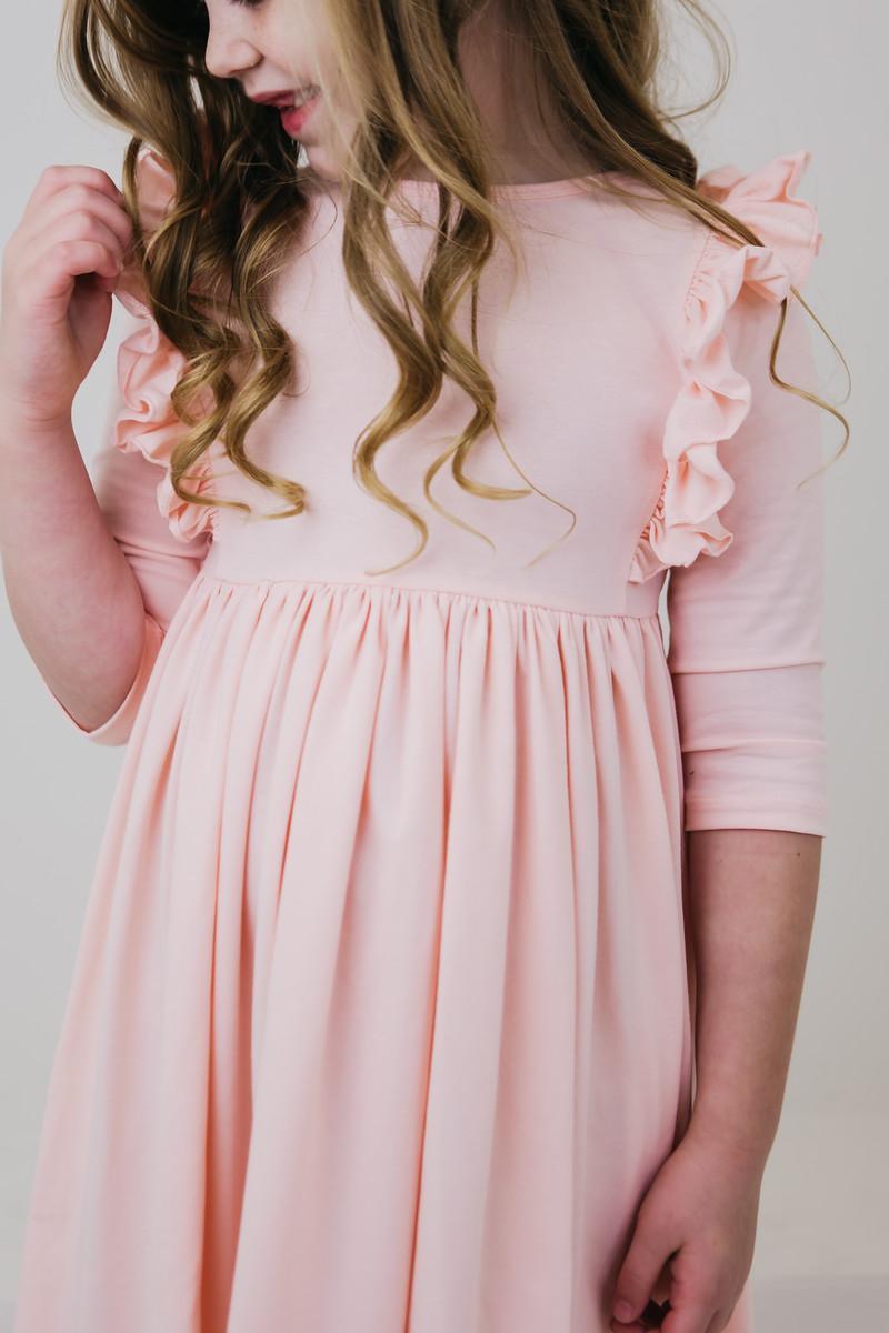 Girls Mila & Rose Petal Pink Ruffle Twirl Dress - Blissfully Lavender BoutiqueMila and Rose