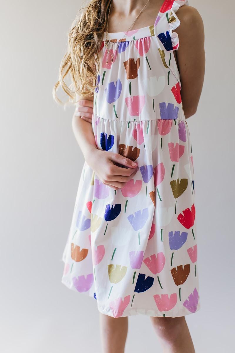 Girls Mila & Rose Tulip Garden Ruffle Dress - Blissfully Lavender BoutiqueMila and Rose