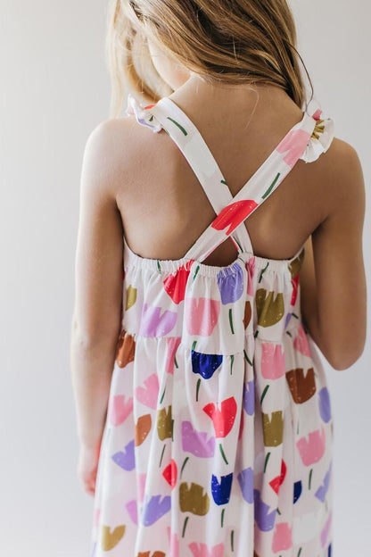 Girls Mila & Rose Tulip Garden Ruffle Dress - Blissfully Lavender BoutiqueMila and Rose