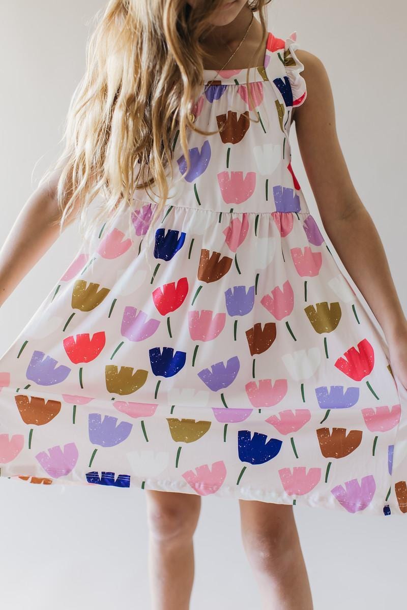Girls Mila & Rose Tulip Garden Ruffle Dress - Blissfully Lavender BoutiqueMila and Rose