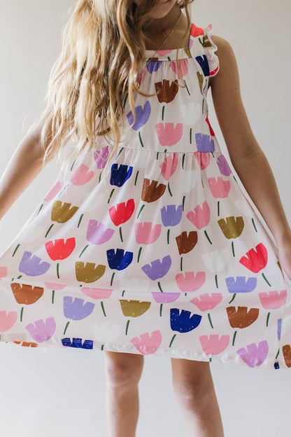 Girls Mila & Rose Tulip Garden Ruffle Dress - Blissfully Lavender BoutiqueMila and Rose