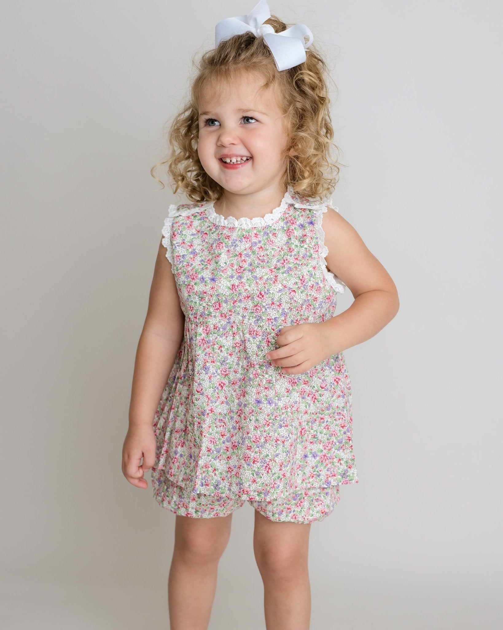 Girls Mila Sleeveless Short Set - Blissfully Lavender BoutiqueCuclie