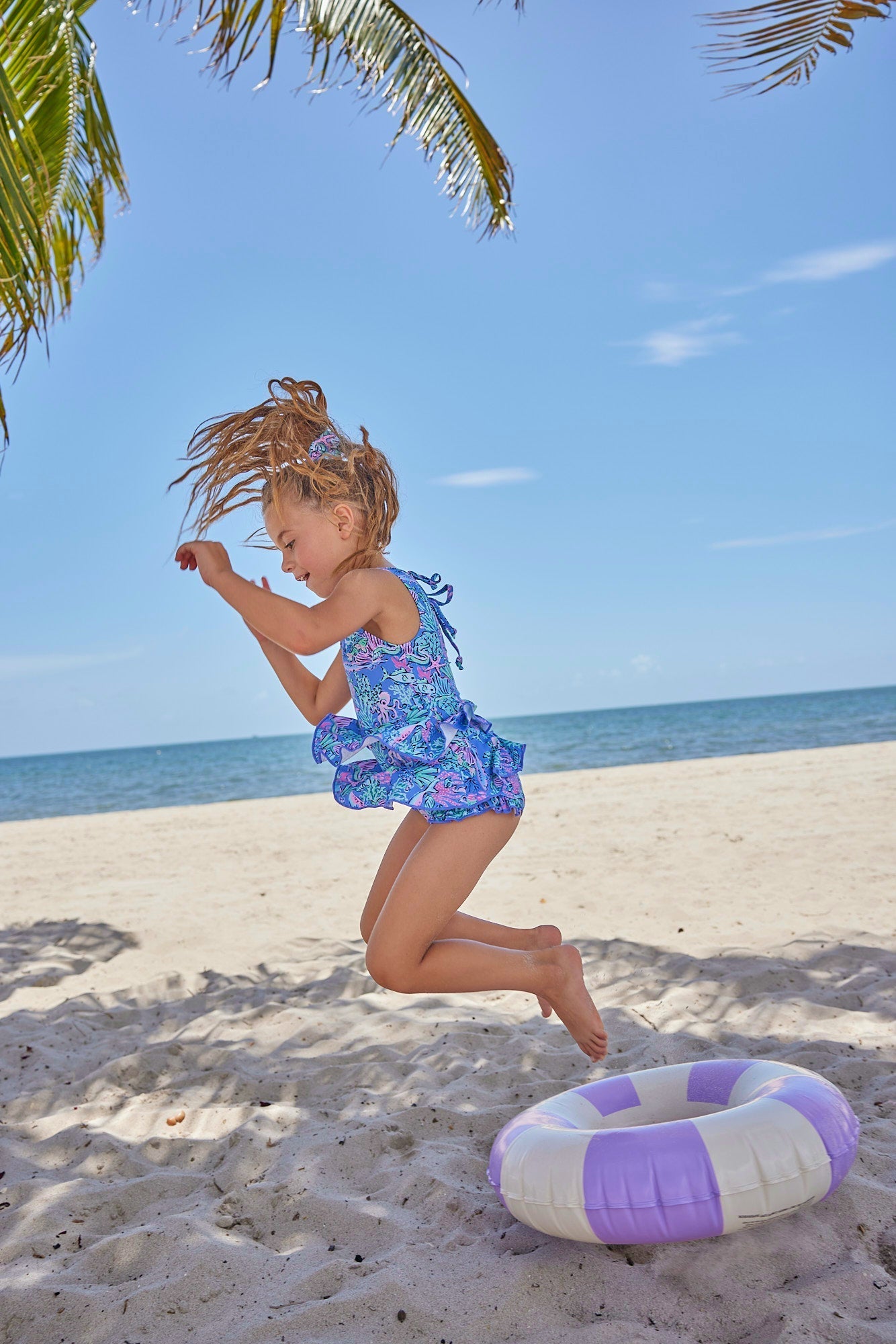 Girls Oceanview Cove One Piece Swimsuit - Blissfully Lavender BoutiqueBlueberry Bay