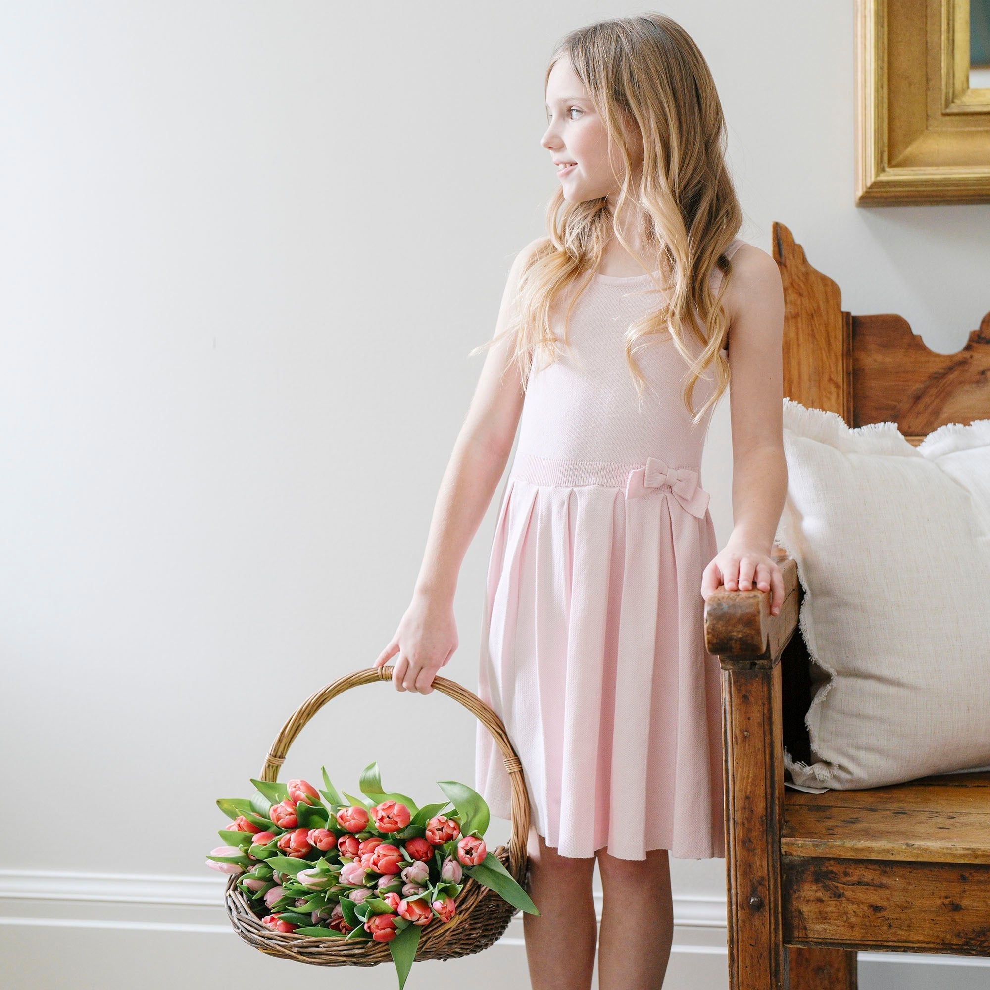 Girls Organic Pleated Sweater Dress - Blissfully Lavender BoutiqueHope & Henry