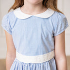 Girls Organic Seersucker Peter Pan Collar Dress - Blissfully Lavender BoutiqueHope & Henry