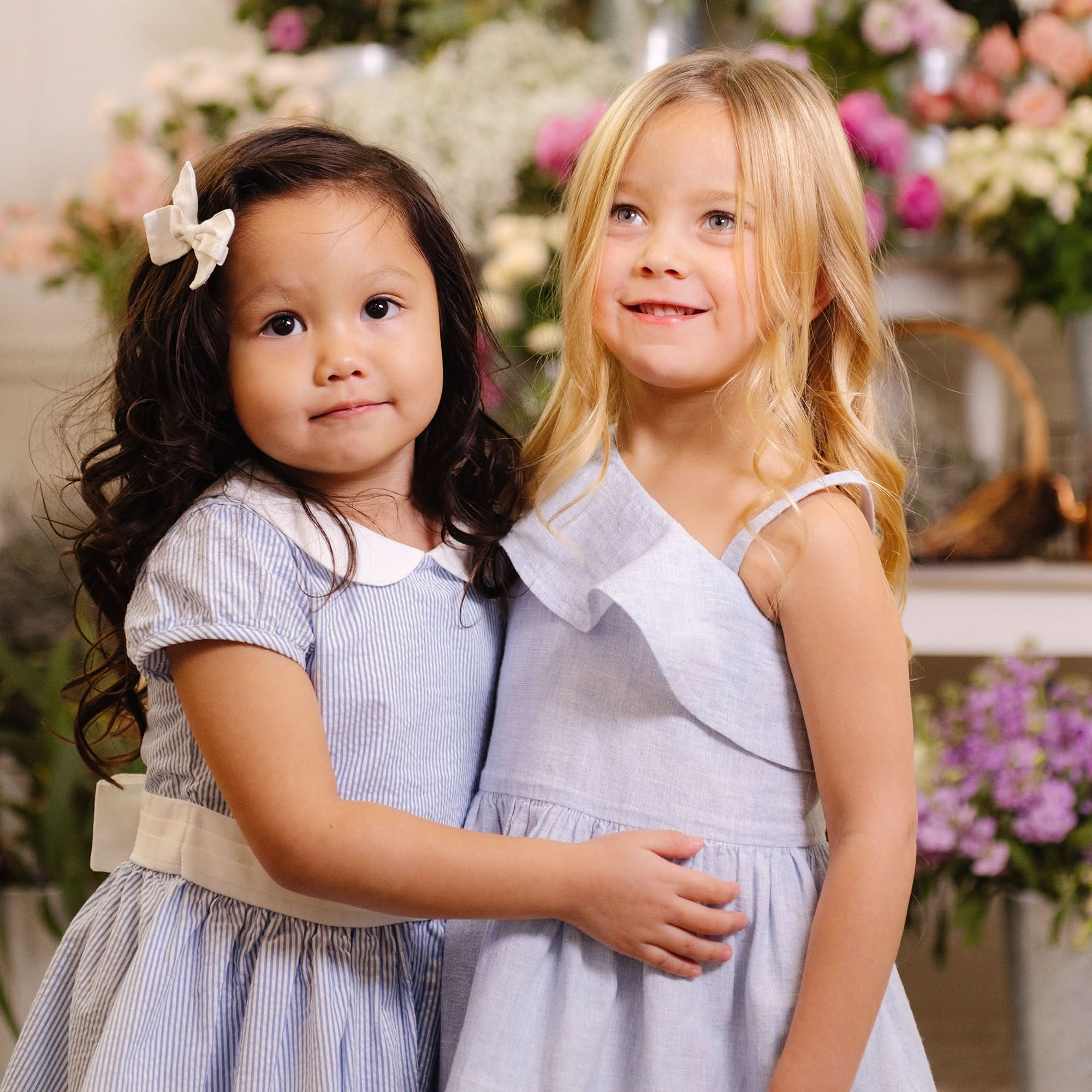 Girls Organic Seersucker Peter Pan Collar Dress - Blissfully Lavender BoutiqueHope & Henry