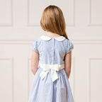 Girls Organic Seersucker Peter Pan Collar Dress - Blissfully Lavender BoutiqueHope & Henry