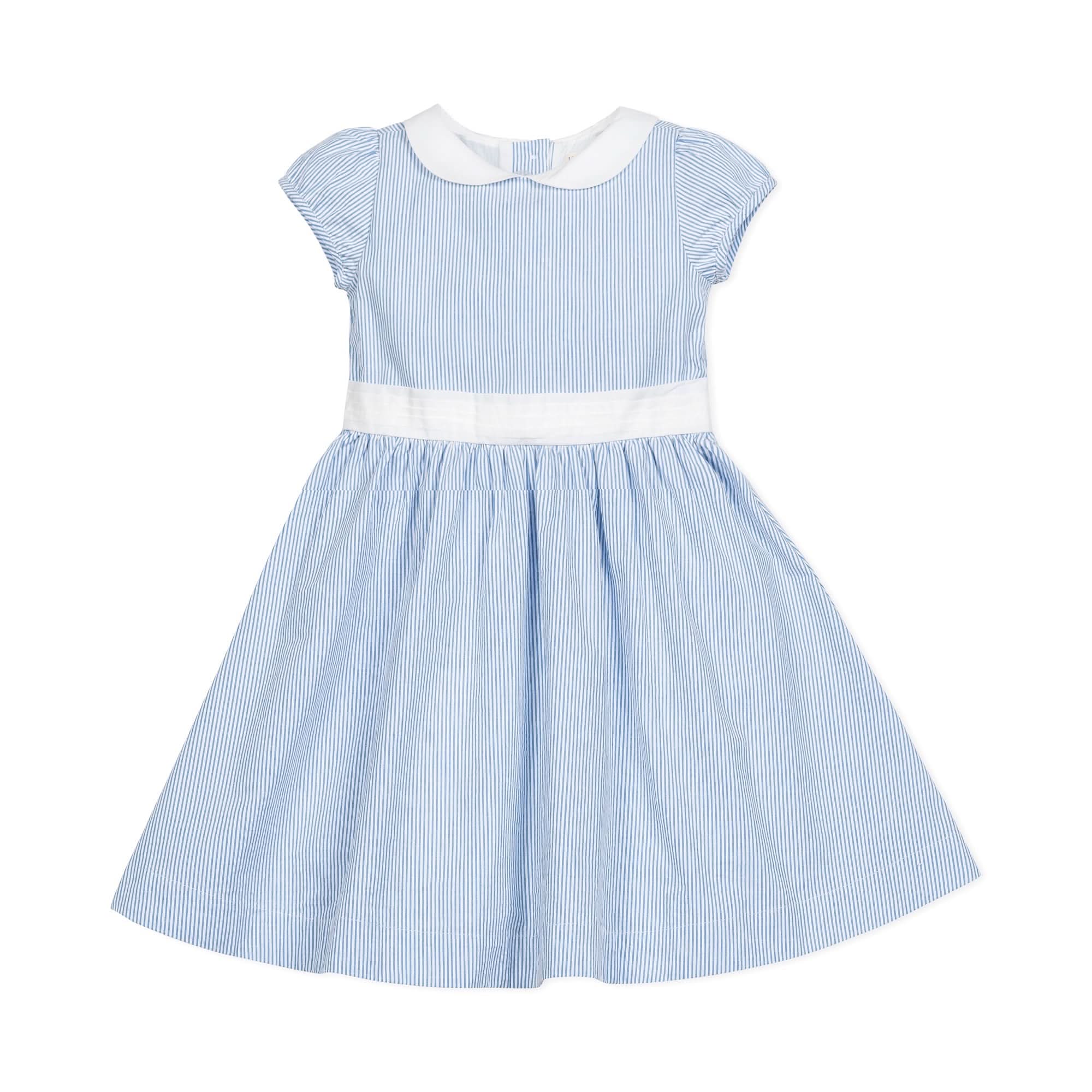 Girls Organic Seersucker Peter Pan Collar Dress - Blissfully Lavender BoutiqueHope & Henry