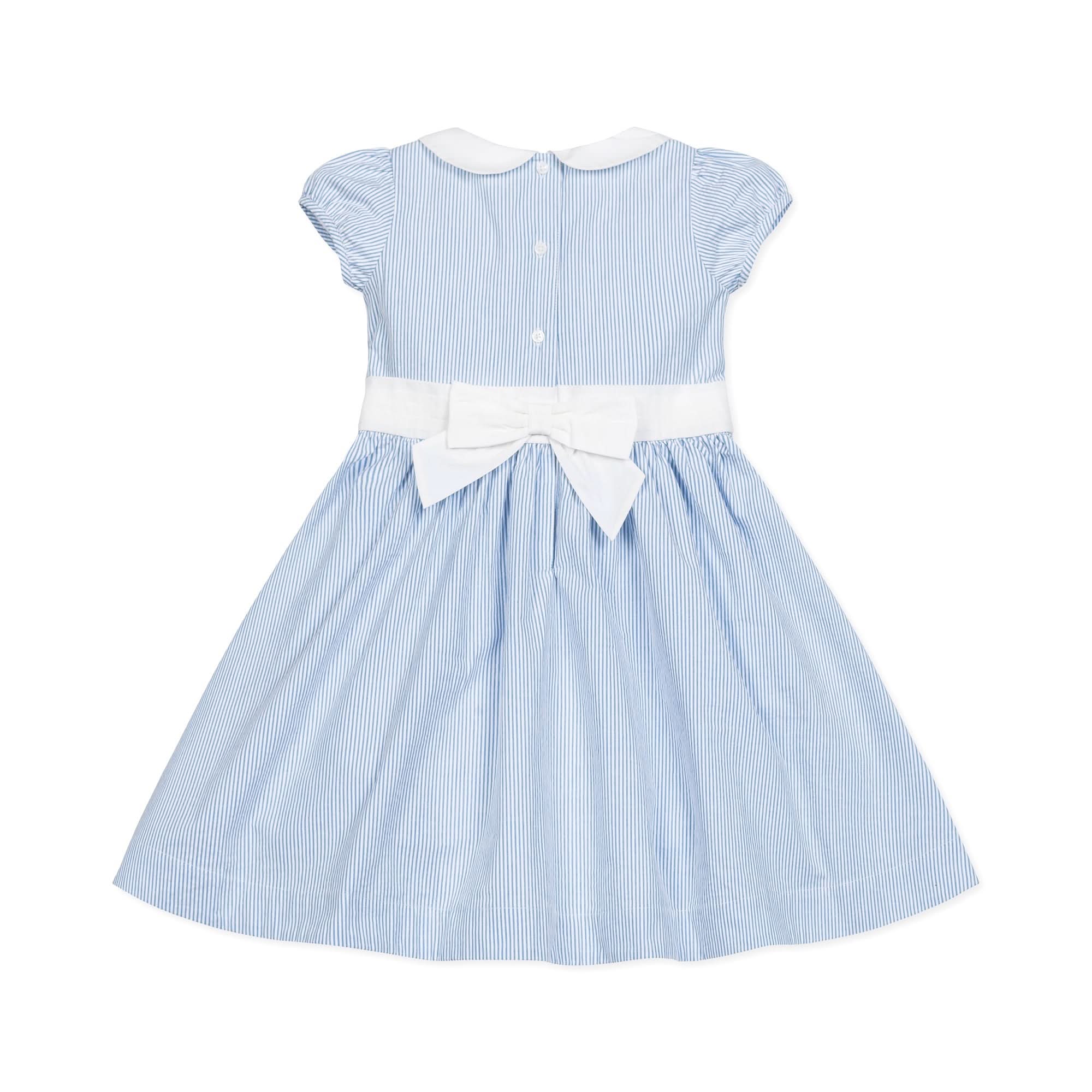 Girls Organic Seersucker Peter Pan Collar Dress - Blissfully Lavender BoutiqueHope & Henry