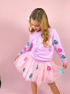 Girls Patched Easter Tulle Skirt - Blissfully Lavender BoutiqueThree Wildflower Designs