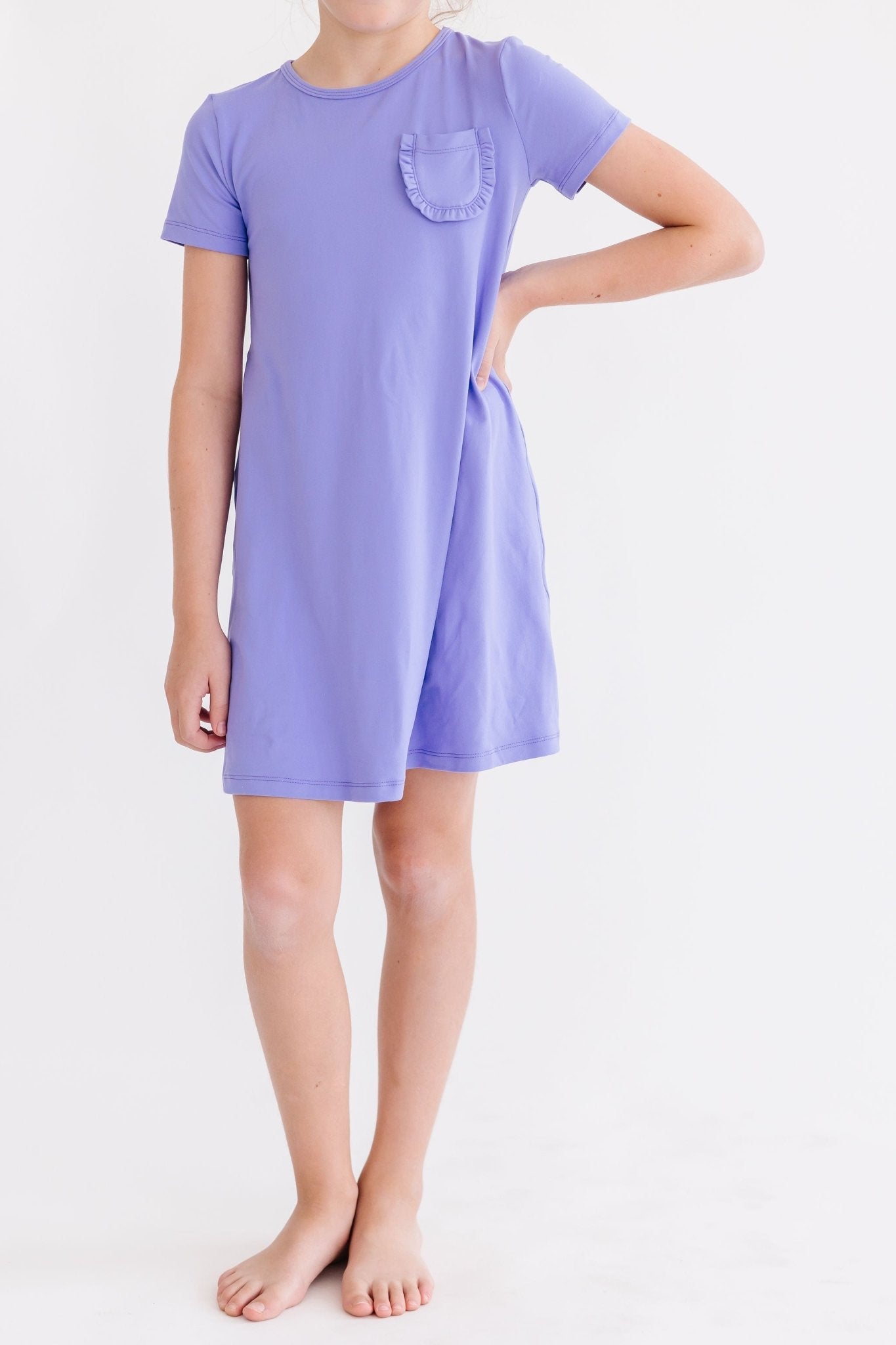 Girls Periwinkle T-Shirt Dress - Blissfully Lavender BoutiqueMila & Rose ®