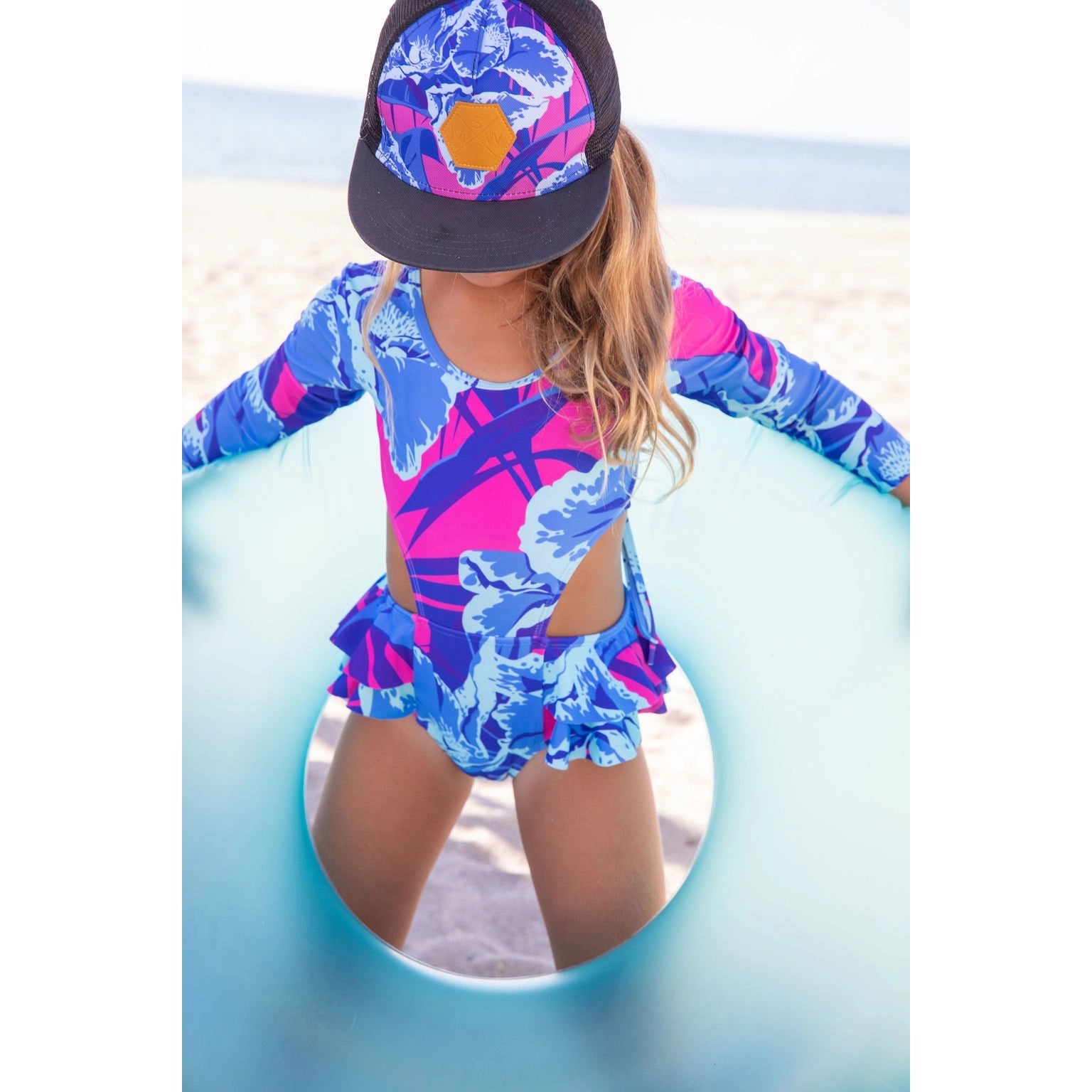 Girls "Piece of Cabo" One Piece Swimsuit - Blissfully Lavender BoutiqueBlueberry Bay Swim