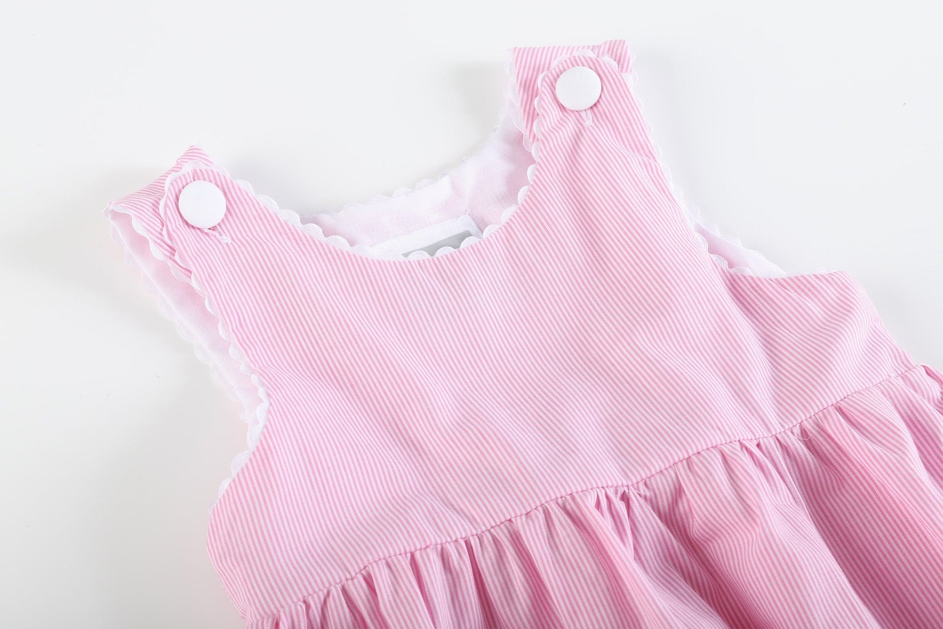 Girls Pink Seersucker A - Line Dress - Blissfully Lavender BoutiqueLil Cactus