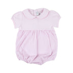 Girls Pink Striped Classic Bubble Romper - Blissfully Lavender BoutiqueCuclie