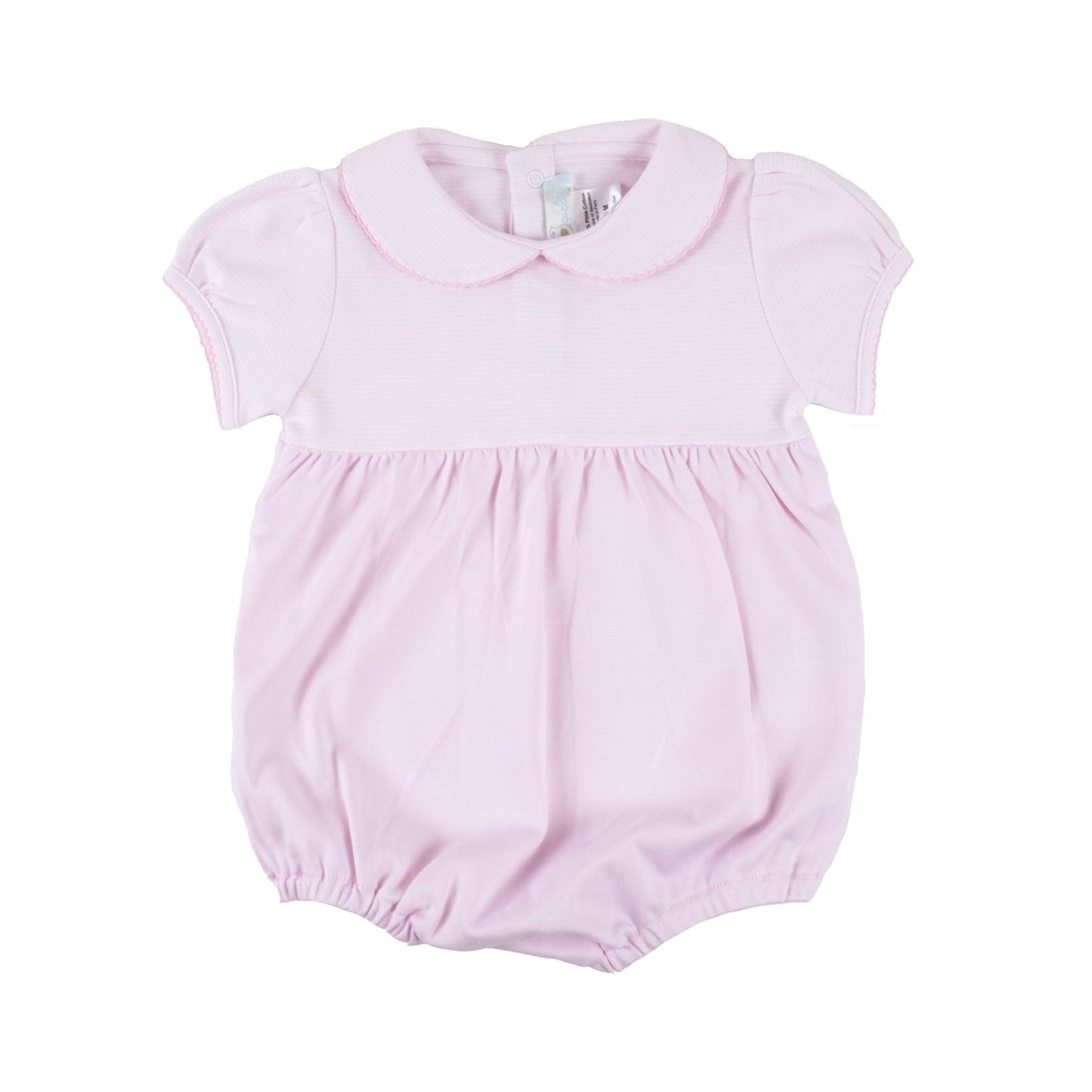 Girls Pink Striped Classic Bubble Romper - Blissfully Lavender BoutiqueCuclie