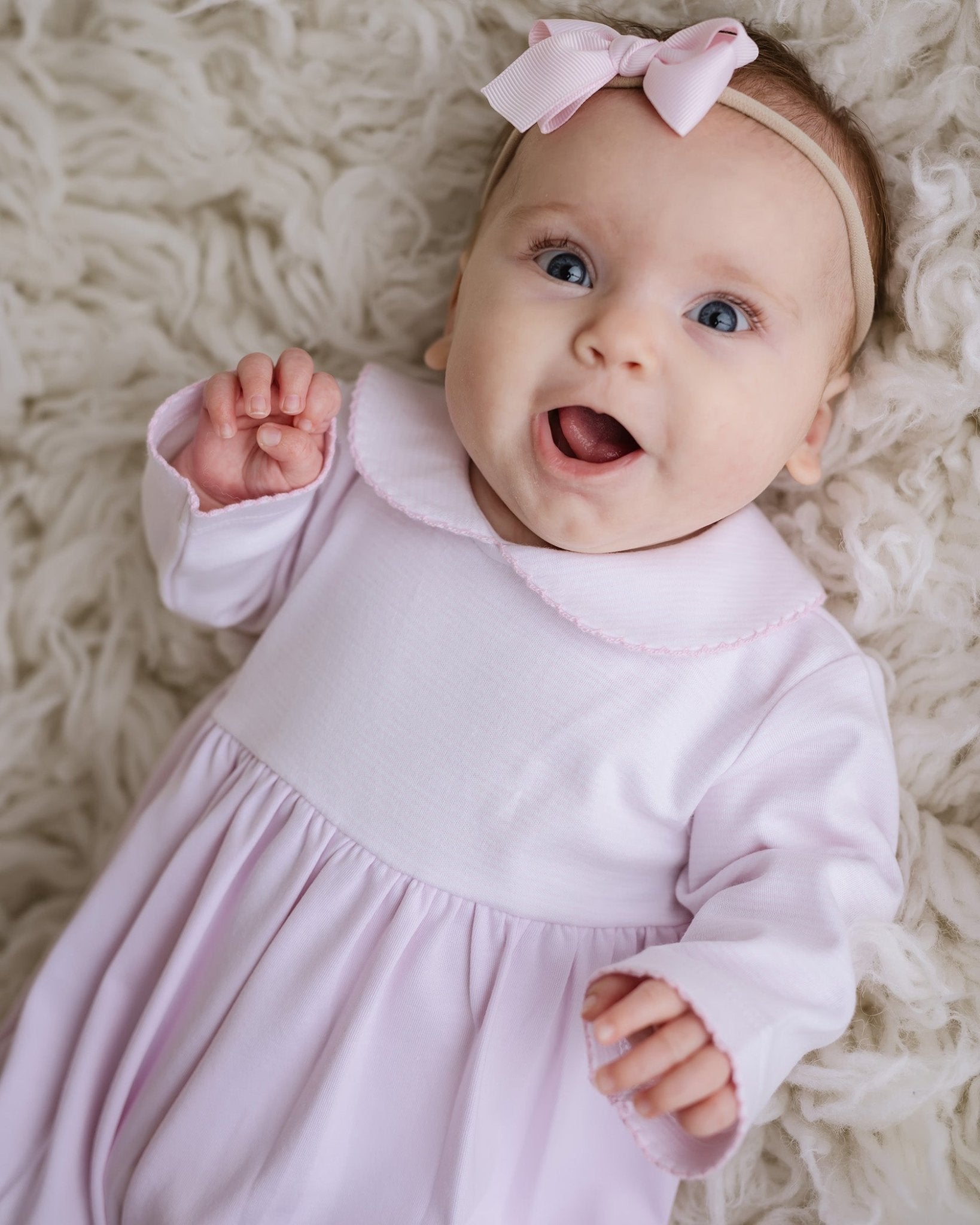 Girls Pink Striped Classic Long One Piece Romper - Blissfully Lavender BoutiqueCuclie