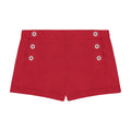 Girls Red Poplin Sailor Button Shorts - Blissfully Lavender BoutiqueBusy Bee