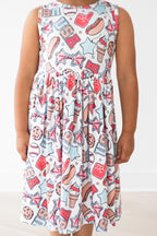 Girls Red, White & BBQ Twirl Tank Dress - Blissfully Lavender BoutiqueMila & Rose ®