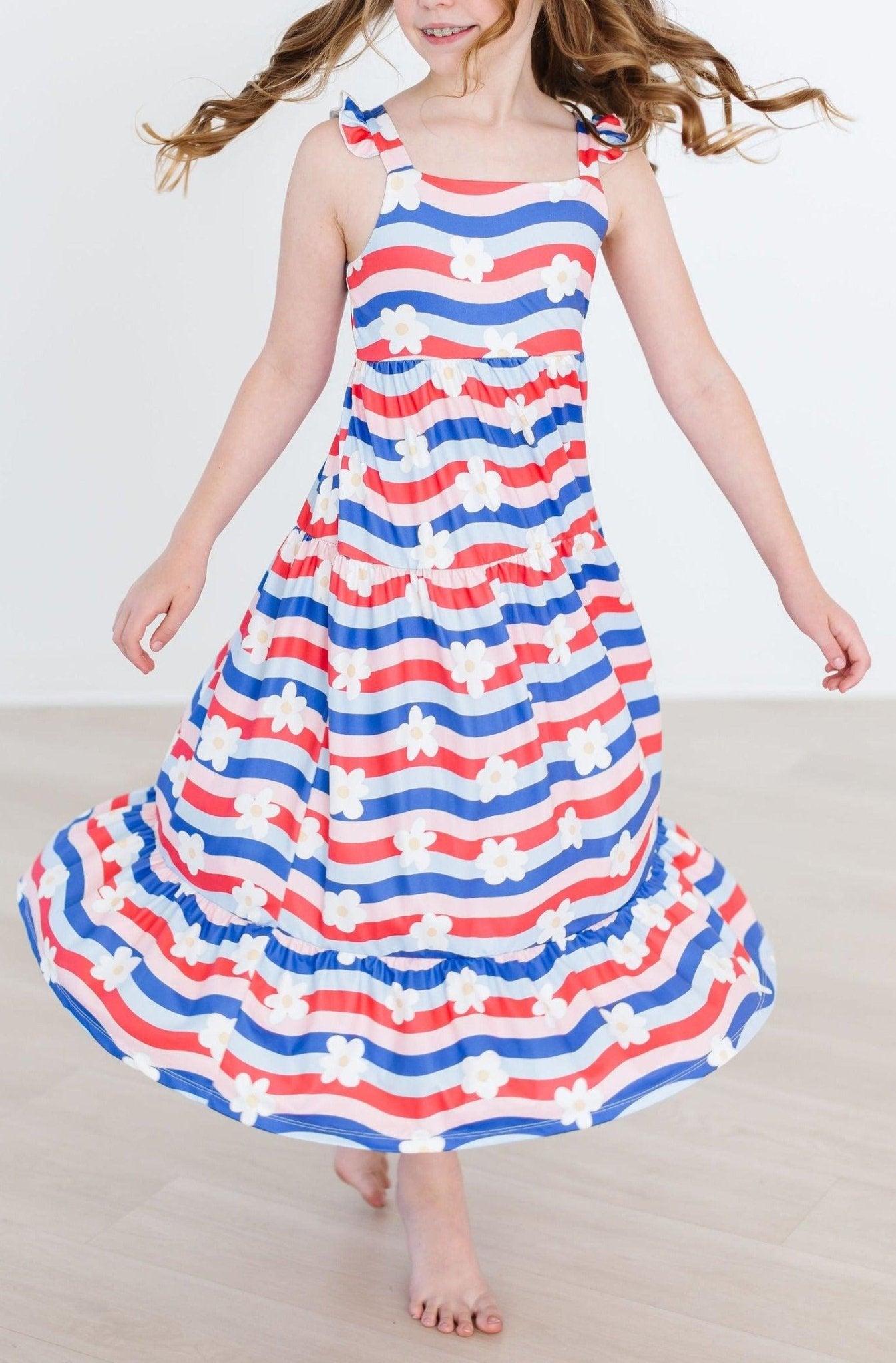 Girls Ruffle Maxi Dress - Blissfully Lavender BoutiqueMila & Rose ®