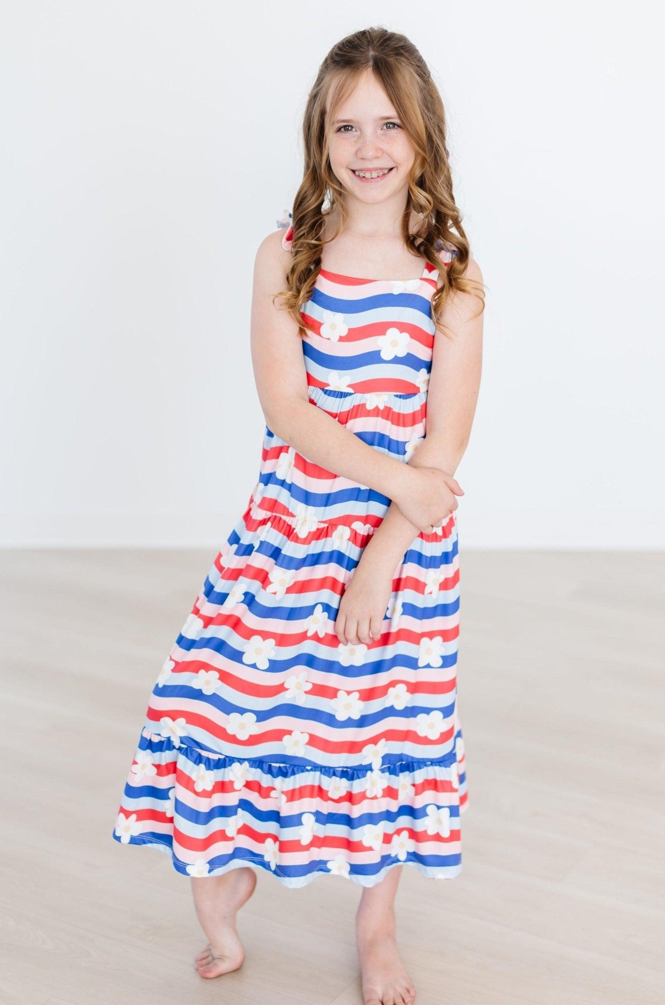 Girls Ruffle Maxi Dress - Blissfully Lavender BoutiqueMila & Rose ®