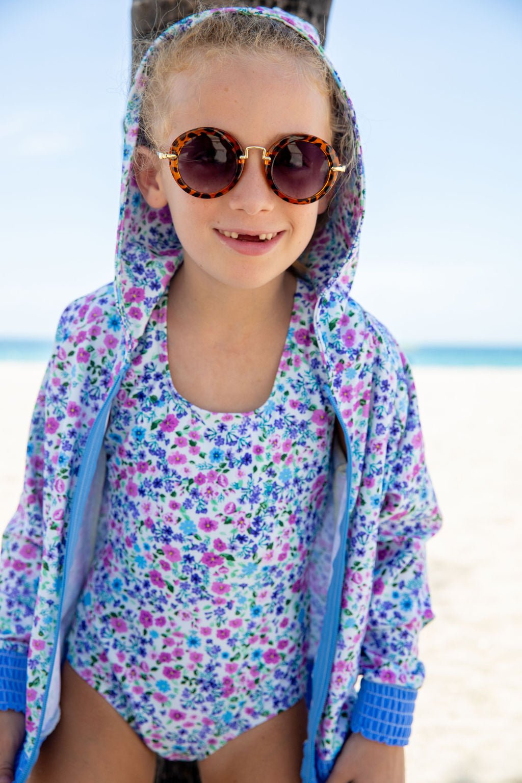 Girls Sandy Bloom Two Piece Swim Set - Blissfully Lavender BoutiqueBlueberry Bay