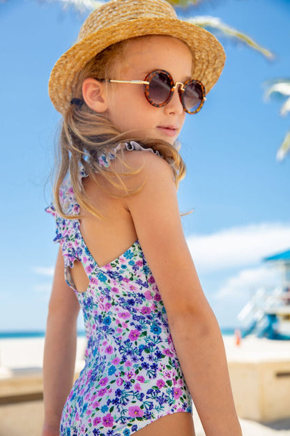 Girls Sandy Bloom Two Piece Swim Set - Blissfully Lavender BoutiqueBlueberry Bay