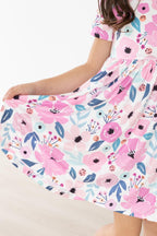 Girls Short Sleeve Pocket Twirl Dress - Blissfully Lavender BoutiqueMila & Rose ®