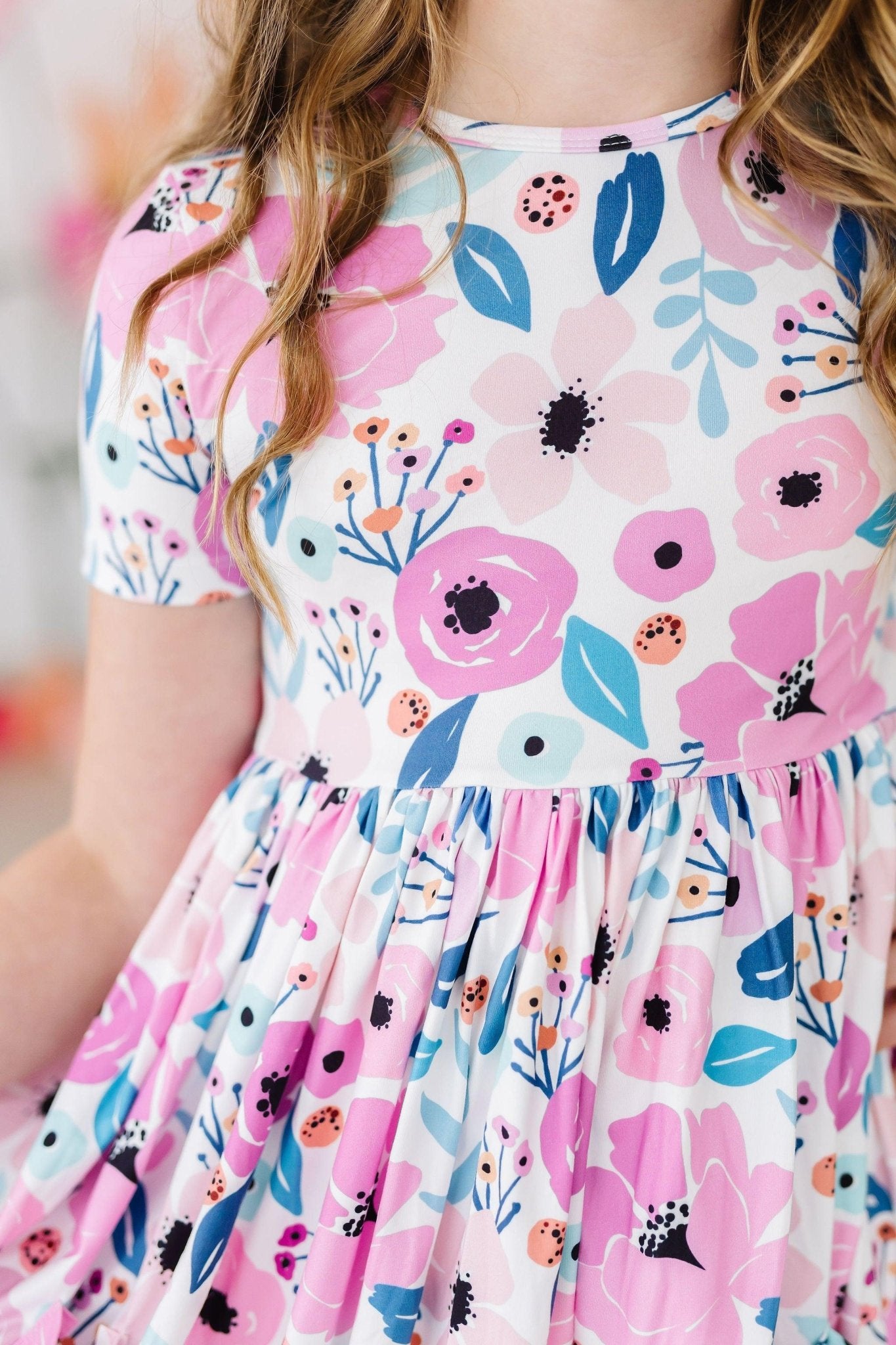 Girls Short Sleeve Pocket Twirl Dress - Blissfully Lavender BoutiqueMila & Rose ®