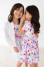 Girls Short Sleeve Pocket Twirl Dress - Blissfully Lavender BoutiqueMila & Rose ®