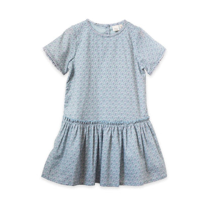 Girls Sky Blue Block Willow Dress - Blissfully Lavender BoutiqueBeet World