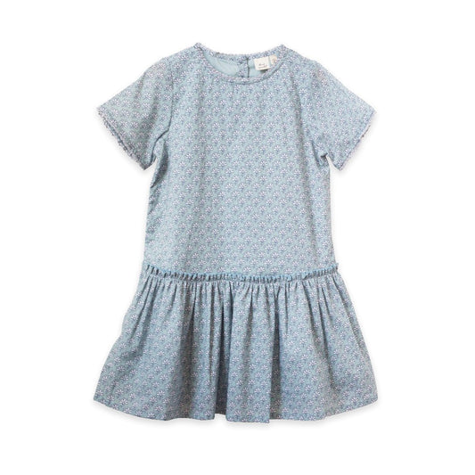 Girls Sky Blue Block Willow Dress - Blissfully Lavender BoutiqueBeet World