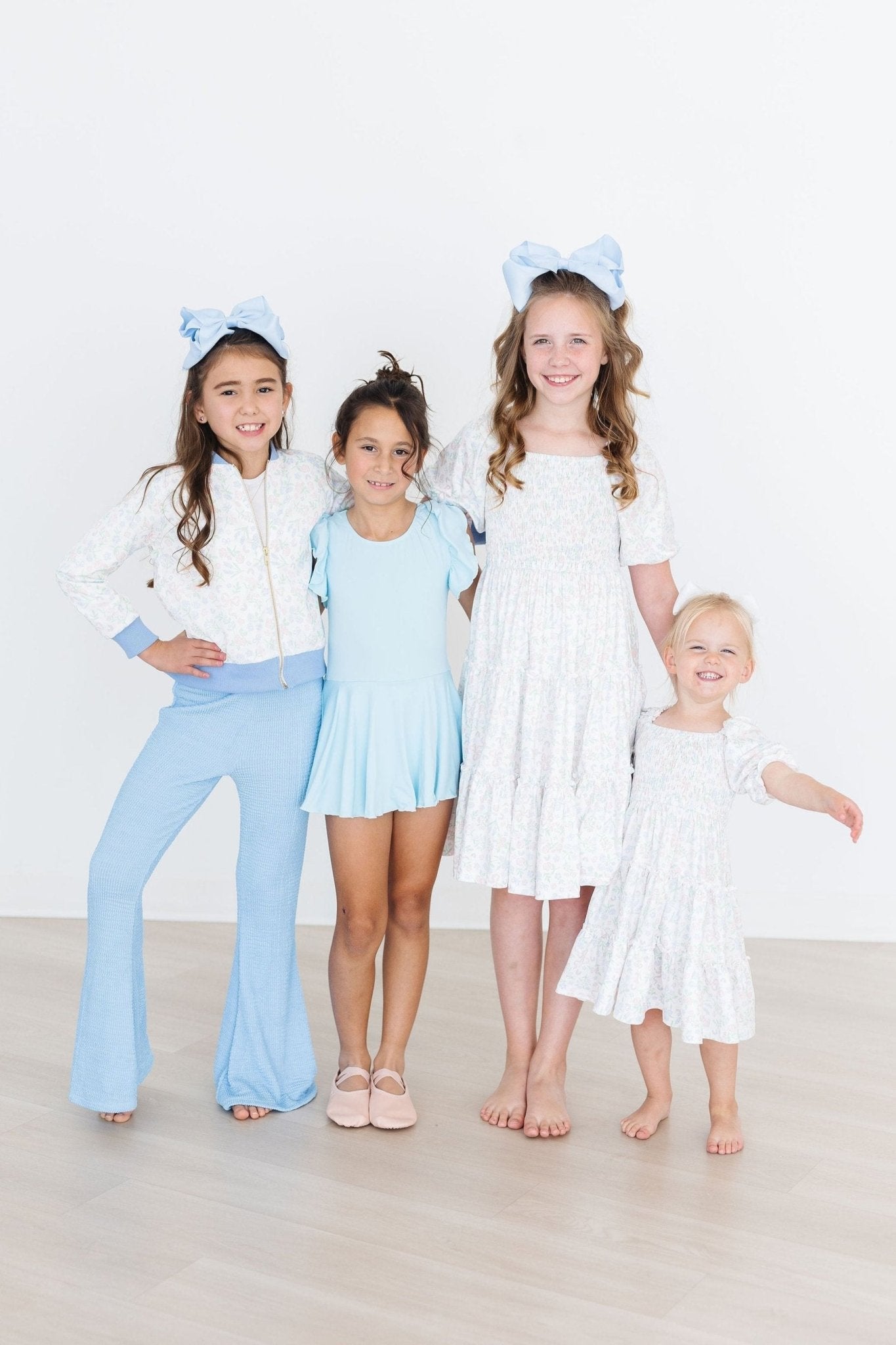 Girls Sky Blue Scrunchy Bell Bottoms - Blissfully Lavender BoutiqueMila & Rose ®