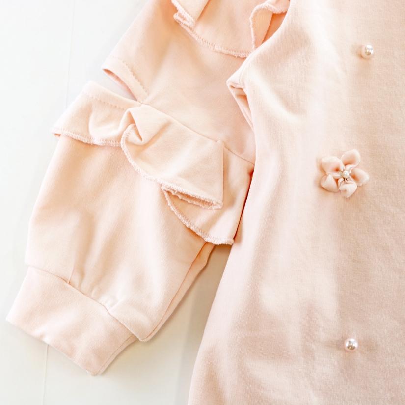 Girls Soft Rose Ribbon Floral Sweatshirt - Blissfully Lavender Boutiquedoe a dear
