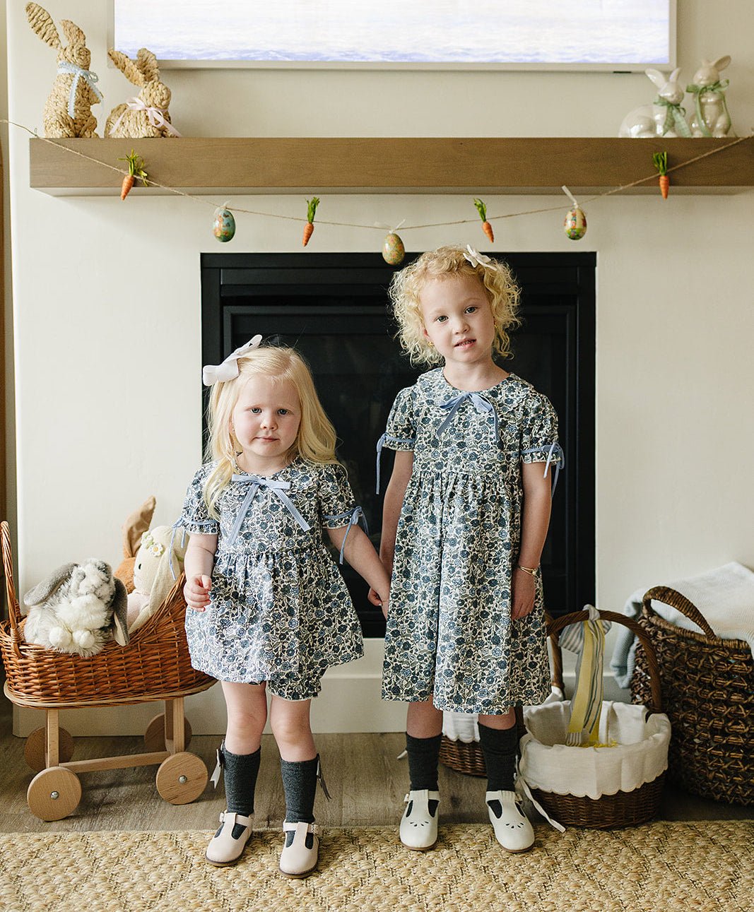 Girls Spring Floral Dress - Blissfully Lavender BoutiqueMebie Baby