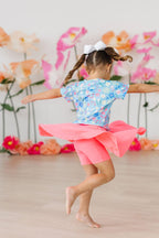 Girls Springtime Splendor Ruffle Pocket Tee - Blissfully Lavender BoutiqueMila & Rose ®